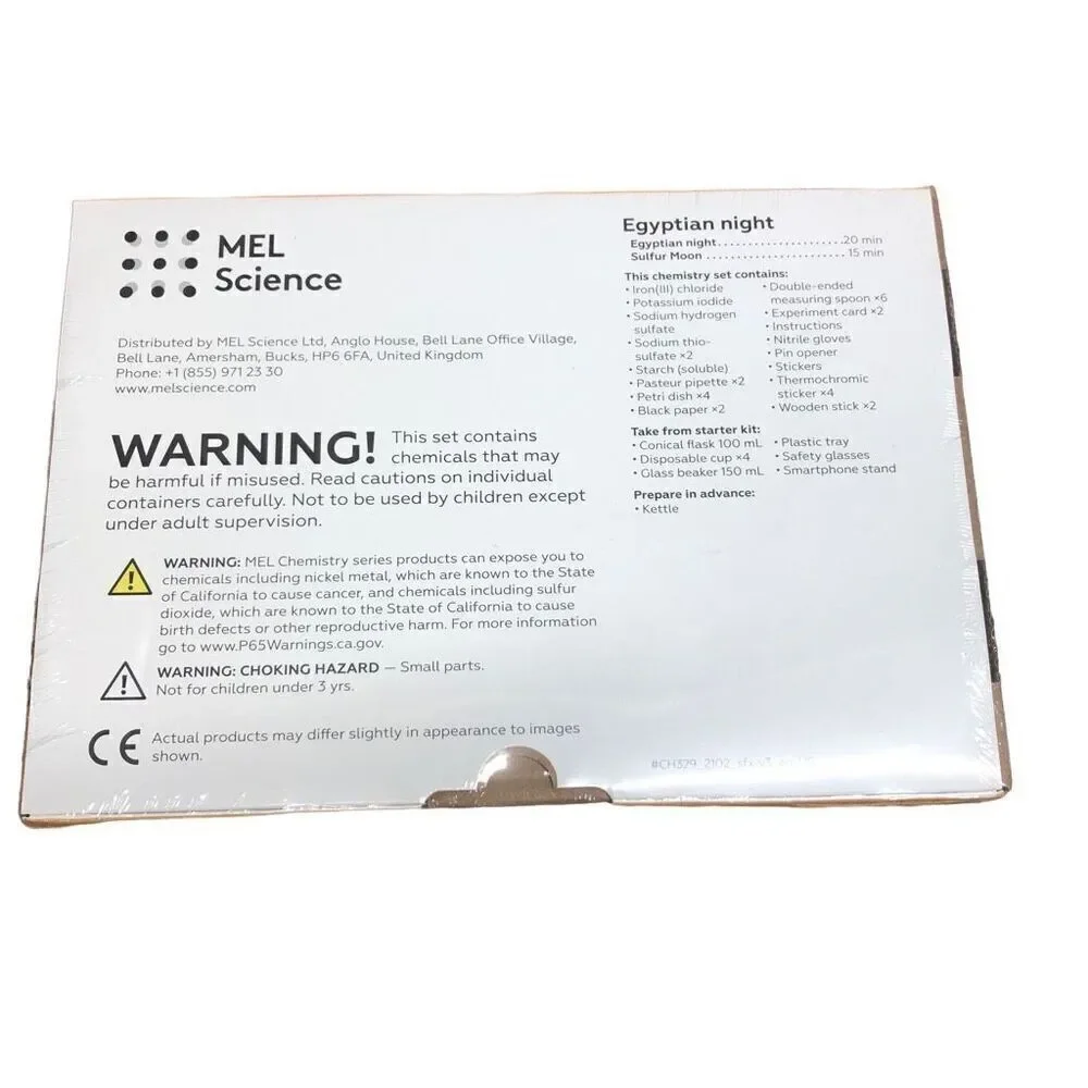 MEL Chemistry Sets Pure Water and Egyptian Nights New/Sealed STEM